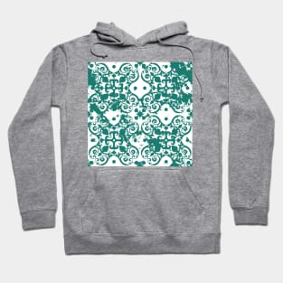 Sophisticated Arabesque Stained Pattern Seamless Hoodie